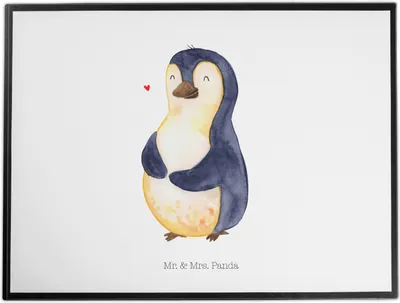 Produktbild von Mr. & Mrs. Panda Schreibunterlage Pinguin Diät - Weiß - Geschenk, Motivation, Schreibtischauflage, Abnehmen, bastelunterlagen, schreibtischunterlage, tischpad, glücklich