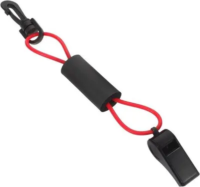 Productafbeelding van Veiligheidshuisfluit - Noodsignaal - Reddingssignalen - Zeewaterbestendig - 24 cm - Zwart