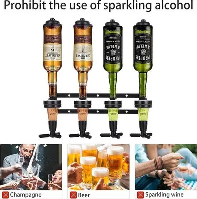 Produktbild von Famanu Flaschenhalter mit Dosierfunktion - silberfarben
