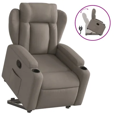 Produktbild von Relaxsessel mit Aufstehhilfe Taupe Stoff