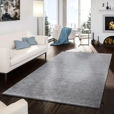 Produktbild von TT Home Naturfaser Wohnzimmer Teppich Kurzflor Handgewebt Modernes Design Unifarben Größe 120x170 cm