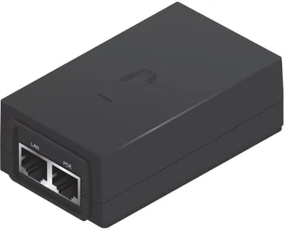 Produktbild von Ubiquiti POE-24-AF5X, Gigabit Ethernet, 10,100,1000 Mbit/s, Schwarz, 24 V, 90 - 260 V, 47 - 63 Hz