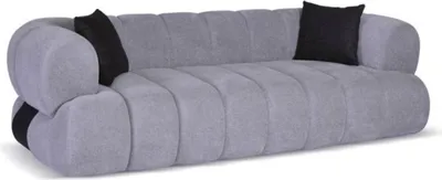 Produktbild von Graues Polstersofa Luxus 3-Sitzer Couch Polster Wohnzimmer Sofas Couchen