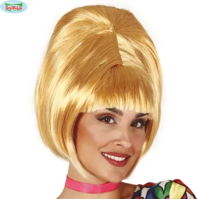 Produktbild von Jazz 60s Hochsteckfrisur Wig Blonde Retro Karneval Perücke Zeitreise Stilvoll Party Zubehör Theater Event Haar Accessoire Klassiker, Farbe: Gelb
