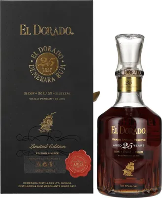 Produktbild von El Dorado 25 Years Vintage 1988 Limited Edition + Box 700ml 43% Vol.