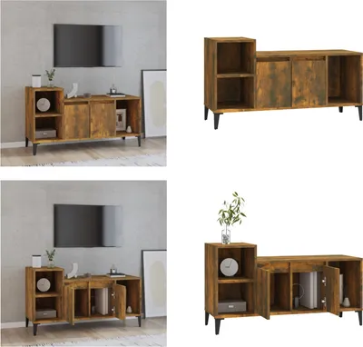 Produktbild von vidaXL TV Schrank Räuchereiche 100x35x55 cm Holzwerkstoff - TV-Schrank - TV-Schränke - TV-Möbel - TV-Ständer