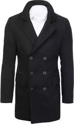 Immagine prodotto di Dstreet Cappotto doppiopetto da uomo Avvolto nero L