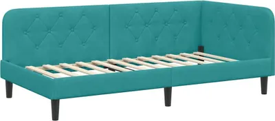 Immagine prodotto di vidaXL Letto angolare turchese 90 x 190 cm Velluto