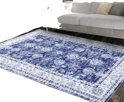 Produktbild von Teppich, Geometrisches Design, Innengebrauch, Blau, 140x200cm