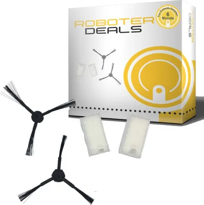 Produktbild von Roboter-Deals Zubehör Set für Medion (2x Seitenbürsten & 2x Filter)