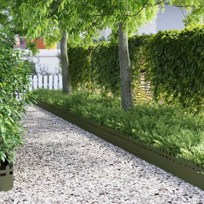 Produktbild von Rasenkanten 30 pcs Olive Grün 103 x 0,05 x 22 cm Stahl
