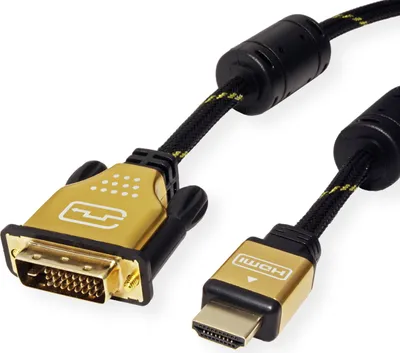 Produktbild von ROLINE GOLD Monitorkabel DVI (24+1) - HDMI, ST/ST, 1,5 m