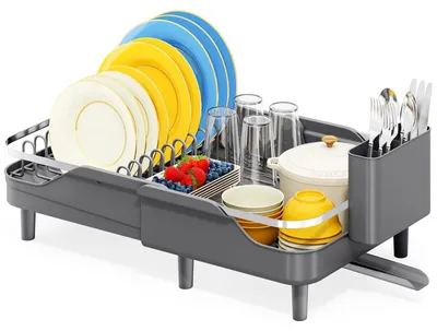 Abtropfgestell ausziehbar 32-52 cm Edelstahl grau