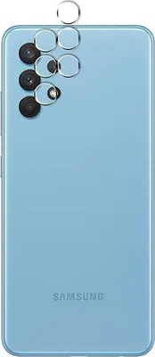 Image de Protection de la caméra pour Samsung Galaxy A32 5G [2 pièces] Film de protection de la caméra Verre trempé transparent film arrière lentille film anti-rayures protection de la lentille Phonillico®
