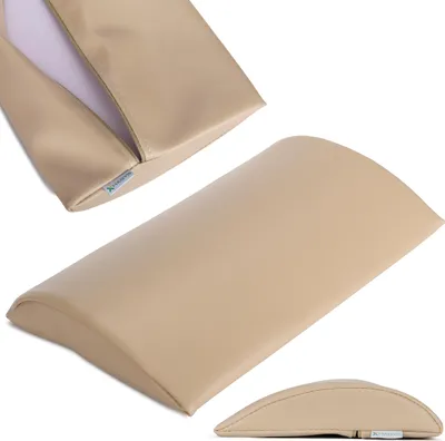 Produktbild von Habys Lenden-Halbrolle, Lagerungsrolle, Nackenkissen, Nackenrolle | für Massage und Therapie, Kniehalbrolle, 40x25x5cm | Weich Beige