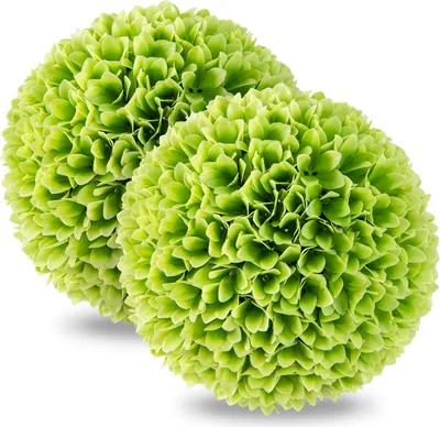 Immagine prodotto di set di 2 piante artificiali a sfera in PE, 28 cm di pianta artificiale a sfera di bosso inodore, piante artificiali resistenti alle intemperie, verde
