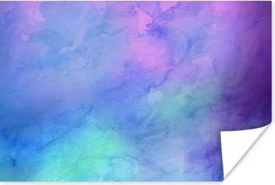 Produktbild von MuchoWow® Poster Aquarell - Blau - Lila - Grün 180x120 cm - Fotoplakat