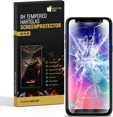 Produktbild von 3x 9H Hartglas für Samsung Galaxy A6 Plus Displayschutz Schutzglas Panzerfolie Schutzfolie Panzerglas Displayglas Tempered Glasfolie Sicherheitsglas Echtglas
