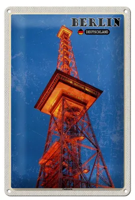 Produktbild von Blechschild Städte Berlin Funkturm Deutschland 20x30cm