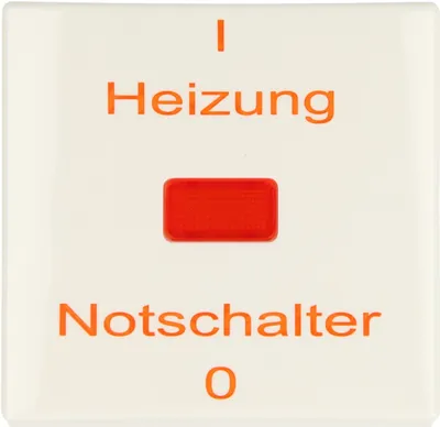 Produktbild von Busch-Jaeger 44 2102 H-34 Wippe mit Aufdruck Heizung + roter Kalotte alpinweiß Allwetter