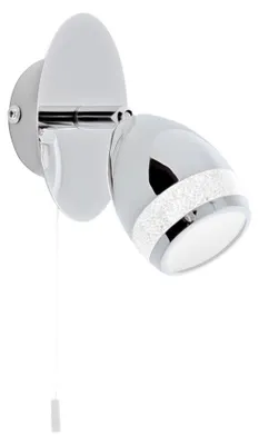 Produktbild von LED Spot Wandspot Badleuchte drehbar Zugschalter IP44 4W Metall Chrom Briloner
