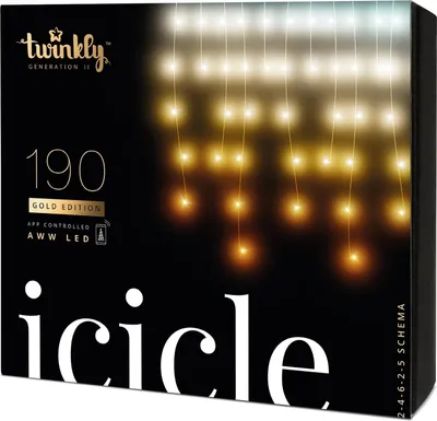 Produktbild von Twinkly LED Lichterkettennetz 190 LEDs Lichtfarbe warmweiß kaltweiß bernstein inkl. WLAN und Appsteuerung