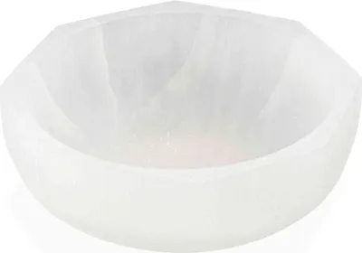 Produktbild von Selenit Achteckschale 10x10cm – Achteck Schale für Heilsteine und Schmuck