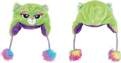 Produktbild von Flauschige Green Cat Mütze für Erwachsene