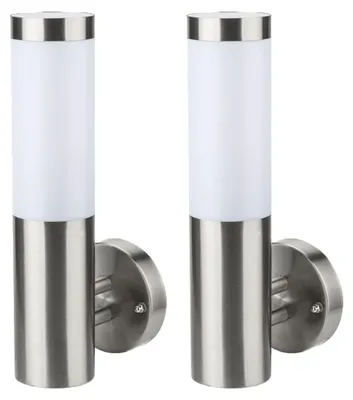 Produktbild von 2er Set LED Wandleuchten, Edelstahl, H 33,5 cm VT-833