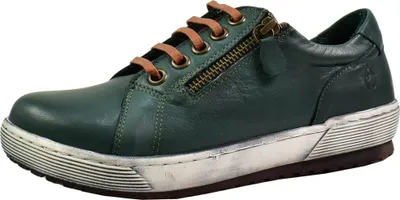 Produktbild von Andrea Conti Damen Schnür Halbschuh Leder coole Laufsohle Trendfarbe 0066002, Größe:37 EU, Farbe:Grün