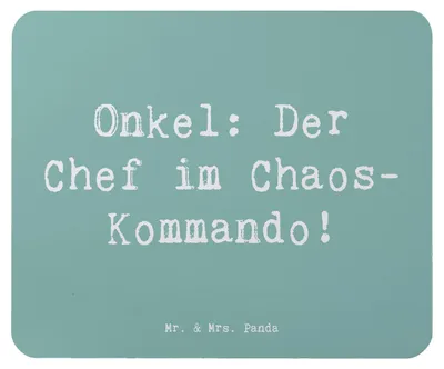 Produktbild von Mr. & Mrs. Panda Mauspad Spruch Onkel Chef - Meeresbrise - Geschenk, Patenonkel, Freude, Familie, Mouse Pad, Lustig, mausteppich, einzigartige Designs, mousematte, laptop