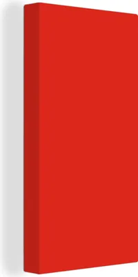 Produktbild von MuchoWow® - Leinwandbilder - Rot - Farbe - Einfarbig, Wandbild, Wanddeko Bilder Wohnzimmer, 40x80cm