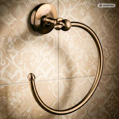 Produktbild von PaulGurkes Handtuchring Handtuchhalter Nostalgie Bronze Messing Retro Bad Accessoires