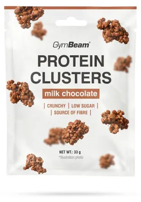Produktbild von GymBeam - Protein Cluster, 10 x 33 g, Milchschokolade