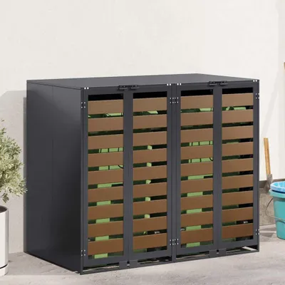 Produktbild von "Schlussverkauf" Wagenmüllbehälter/Mülltonnenbox - für 2 Behälter 136x77,5x115,5 cm Stahl C16996