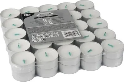 Produktbild von Teelichte Ø 37,2 mm · 15,5 mm weiss aus 100 % Stearin