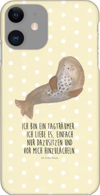 Produktbild von Mr. & Mrs. Panda Iphone 11 Handyhülle Robbe Lachen - Gelb Pastell - Geschenk, Ostsee, Handy Case, Strand, Hülle, Nordsee, Tiere, Meerestier, Seehund, Cover, Schutzhülle