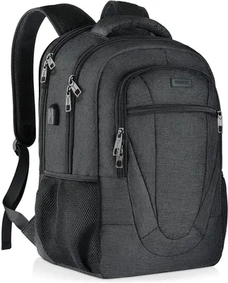 Immagine prodotto di Zaino per laptop - Ideale per scuola e lavoro - Organizzazione degli oggetti - Porta USB integrata - 31x20x45,5 cm - Nero