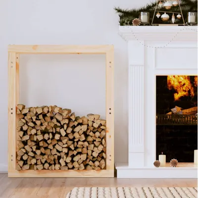 Produktbild von "2026 Promotion" Kaminholzregal 80x25x100 cm Massivholz Kiefer - Kaminholzregale CC28885