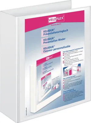Produktbild von Präsentationsringordner Velodur A4 PP kaschiert 2-D-Ring-Mechanik 50 mm Packung mit 10 Stück