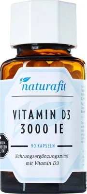 Obrázek produktu pro naturafit Vitamin D3 3000 IU kapsle, 90 kapslí