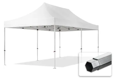 Produktbild von TOOLPORT 3x6m Aluminium Faltpavillon, ohne Seitenteile, weiß