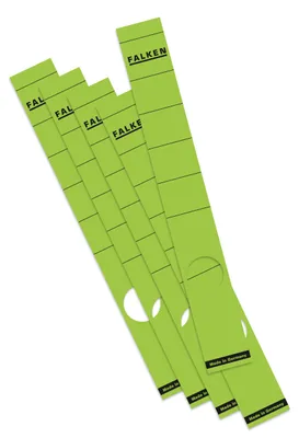 Produktbild von Rückenschild selbstklebend, lang, schmal, 36 x 290mm, 10er Poly grün