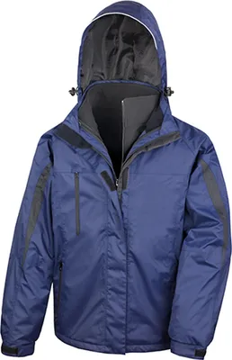 Produktbild von Result R400M | Herren 3 in 1 Softshell Journey Jacke - Farbe: Navy/Black - Größe: S