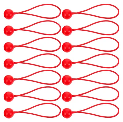 Produktbild von 30 Stück Rote Bungee-Bälle mit Elastischem Seil für Outdoor-Anwendungen