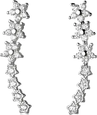 Produktbild von Ohrringe SR-38820 - Elegante Silber/Kristall Ohrringe KP38820