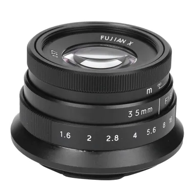 Obrázek produktu pro NEWYI 35 mm F1.6 Mark II Optický skleněný objektiv s pevnou ohniskovou vzdáleností a velkou clonou pro ruční zaostřování (černý, bajonet E)