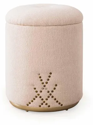 Produktbild von Hocker Pouf Sofa Polster Beistellhocker Fußhocker Ottomane Möbel Rundhocker