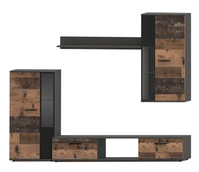 Produktbild von AX LIVING Hochwertige Wohnwand Formilo - 240 cm Matera & Oldstyle