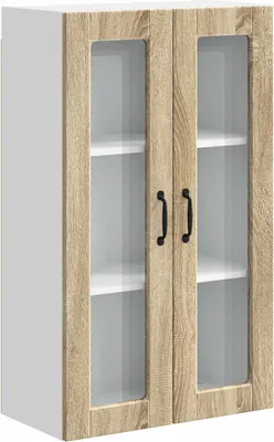 Produktbild von vidaXL Wandglas-Schrank PORTO Sonoma-Eiche 60 x 31 x 100 cm